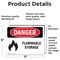 Signmission Flammable Storage Danger Sign, Vinyl Decal, 7in W x 5in L, 2PK OS-2PACK-DS-D-57-L-1255 - alternate 6